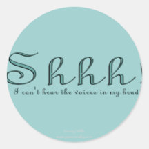 Shhh Round Stickers