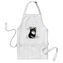 Shiba Inu (blk/tan) History Design Apron