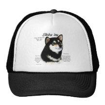 Shiba Inu (blk/tan) History Design Hat