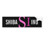 Shiba Inu Breed Monogram Design bumper stickers