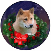 Shiba Inu Christmas Gifts Ornament Photo Cut Out