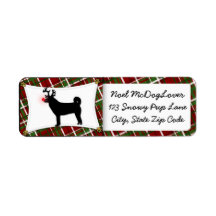 Shiba Inu Christmas Return Address Labels