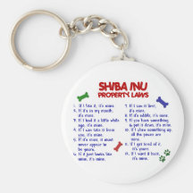 SHIBA INU Property Laws 2 Keychains