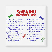 SHIBA INU Property Laws 2 Magnet