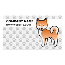 Shiba Inu Red Business Cards