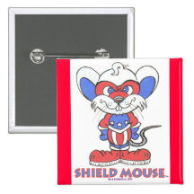 SHIELD MOUSE Badge Pins