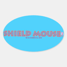SHIELD MOUSE OVAL STICKER