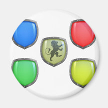 Shields in different colours magnet