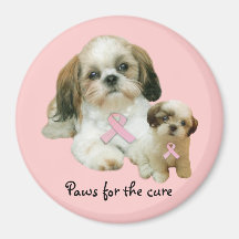 Shih Tzu Breast Cancer Magnet
