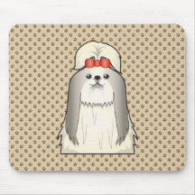 Shih Tzu Cartoon Mouse Pads