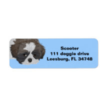 Shih Tzu Custom Return Address Labels