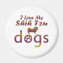 Shih tzu designs magnets
