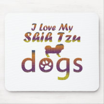 Shih tzu designs mousepads