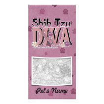 Shih Tzu DIVA Photo Greeting Card