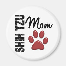 Shih Tzu Mom 2 Fridge Magnet