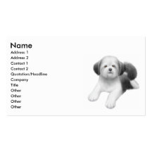 Shih Tzu Puppy Business Card