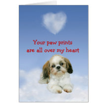 Shih Tzu Puppy Love Card