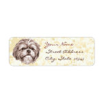 Shih Tzu Sketch Custom Return Address Labels