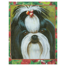 Shih Tzu with Holly for Christmas Flyer