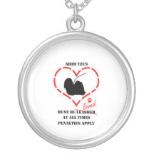 Shih Tzus Must Be Loved Personalized Necklace