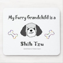 ShihTzuGreyWhite Mousepad