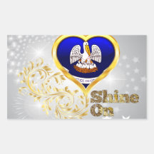 Shine On Louisiana Rectangular Sticker