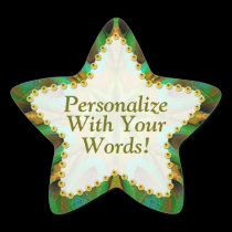 Shine On Nature Green Star Sticker stickers