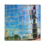 shiney blue tile refrigerator magnet