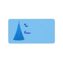 Shining Bright Christmas Gift Tags Personalized Address Label