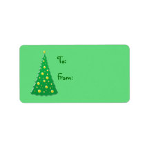 Shining Bright Christmas Tags Address Label