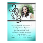 Shining Grad Turquoise invitations