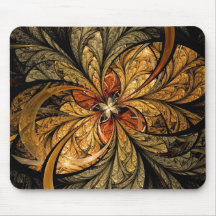 Shining Leaves Fractal Art Mousepads