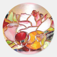 Shinning Flowers Glass Art Stickers シール・ステッカー