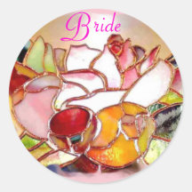 Shinning Flowers Glass Art Stickers BRIDE シール