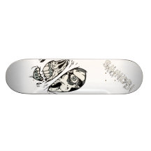 Shinobi slasht skull custom skateboard