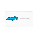 Shiny blue alligator custom address labels