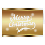 Shiny Gold Christmas Typography Greeting Card