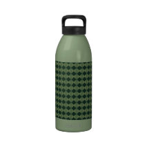 Shiny Green Diamonds Water Bottle