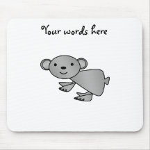 Shiny grey koala mousepad