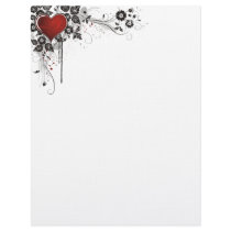 Shiny Heart, Leaves & Flowers - Original