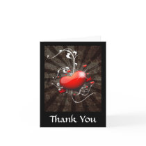 Shiny Heart with Swirly Grunge Background Cards