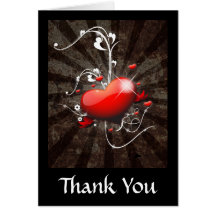 Shiny Heart with Swirly Grunge Background Cards