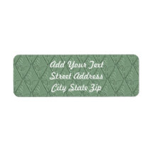 Shiny Leaf Pattern Return Address Label