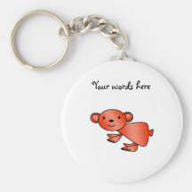 Shiny orange koala keychain