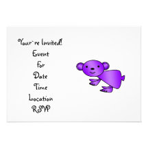 Shiny purple koala card