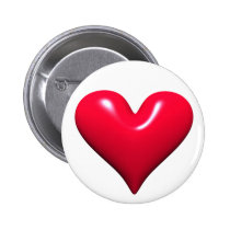 Shiny Red Heart Button buttons