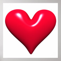 Shiny Red Heart Poster
