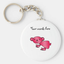 Shiny red koala keychains