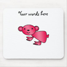 Shiny red koala mousepads