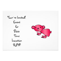 Shiny red koala personalized announcements